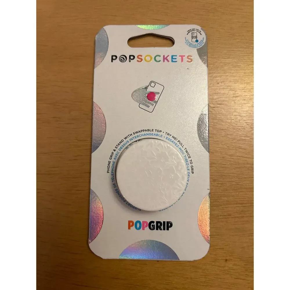 New Popsockets Swappable Top Phone Grip & Stand Pop Grip White Floral